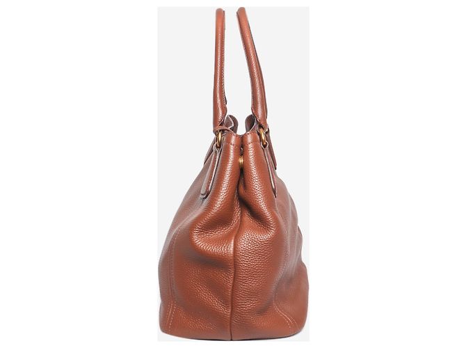 Prada Borsa con manico superiore in Vitello Daino marrone - vista 2
