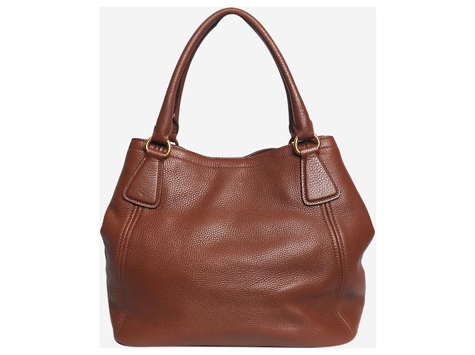 Prada Borsa con manico superiore in Vitello Daino marrone - vista 3