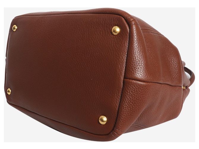 Prada Borsa con manico superiore in Vitello Daino marrone - vista 4