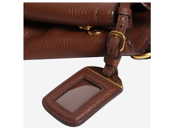 Prada Borsa con manico superiore in Vitello Daino marrone - vista 6