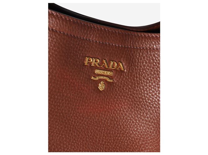 Prada Borsa con manico superiore in Vitello Daino marrone - vista 8