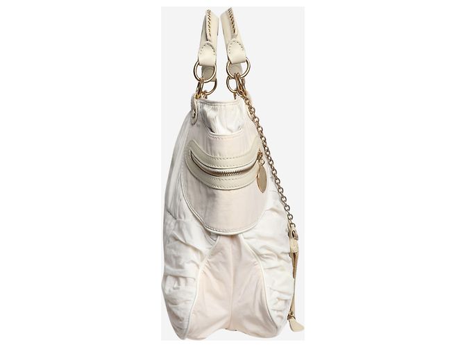 Stella Mc Cartney Borsa bianca in nylon con manico superiore Bianco - vista 2