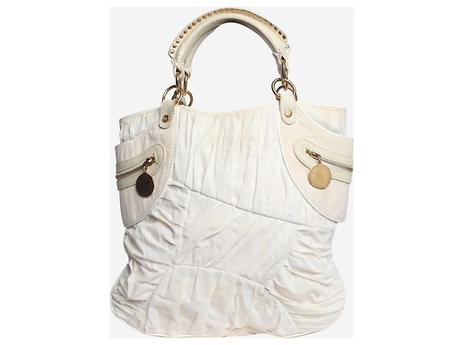 Stella Mc Cartney Borsa bianca in nylon con manico superiore Bianco - vista 3