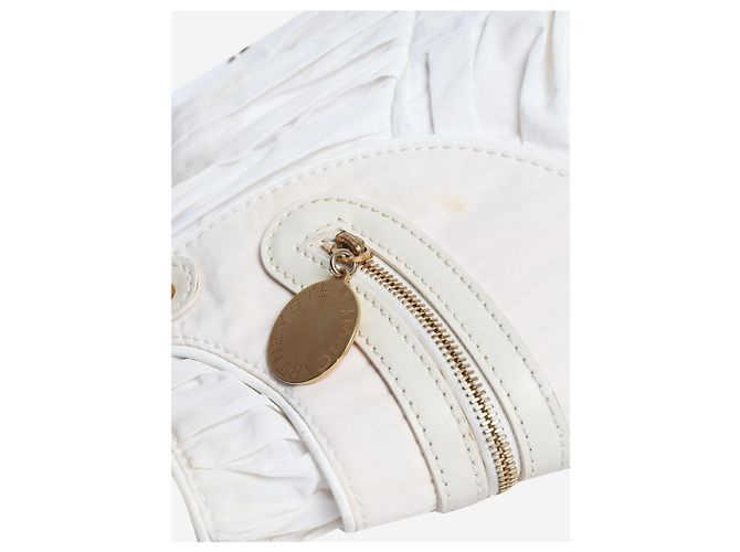 Stella Mc Cartney Borsa bianca in nylon con manico superiore Bianco - vista 5