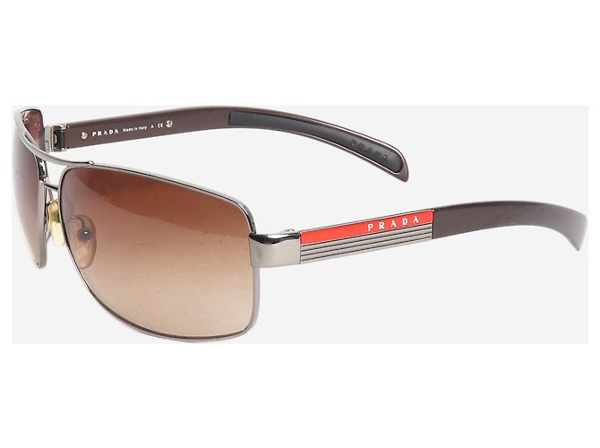 Prada Silberne Vintage-Sonnenbrille - Ansicht 2