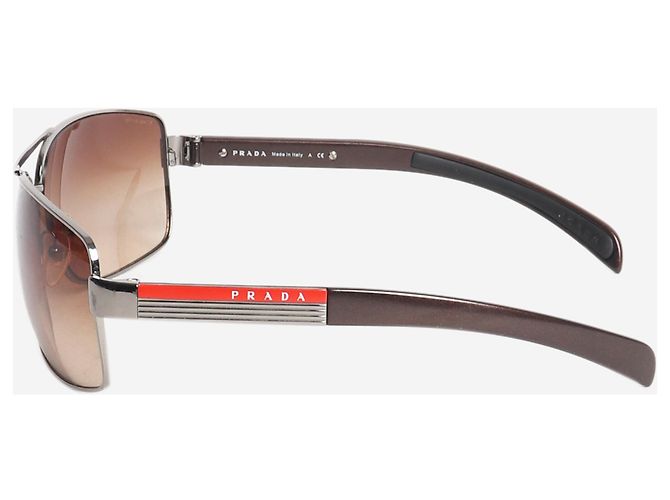 Prada Silberne Vintage-Sonnenbrille - Ansicht 3