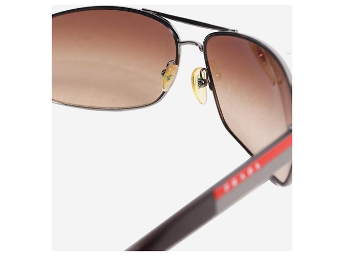 Prada Silberne Vintage-Sonnenbrille - Ansicht 5