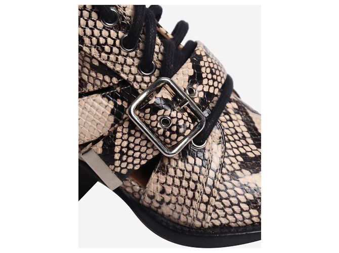Chloé Botas con estampado de piel de serpiente marrón - size EU 36.5 (UK 3.5) Castaño - Ansicht 3