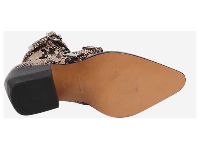 Chloé Botas con estampado de piel de serpiente marrón - size EU 36.5 (UK 3.5) Castaño - Ansicht 4