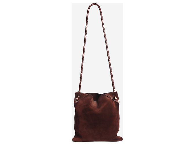 Bottega Veneta Borsa a tracolla in camoscio marrone - vista 2
