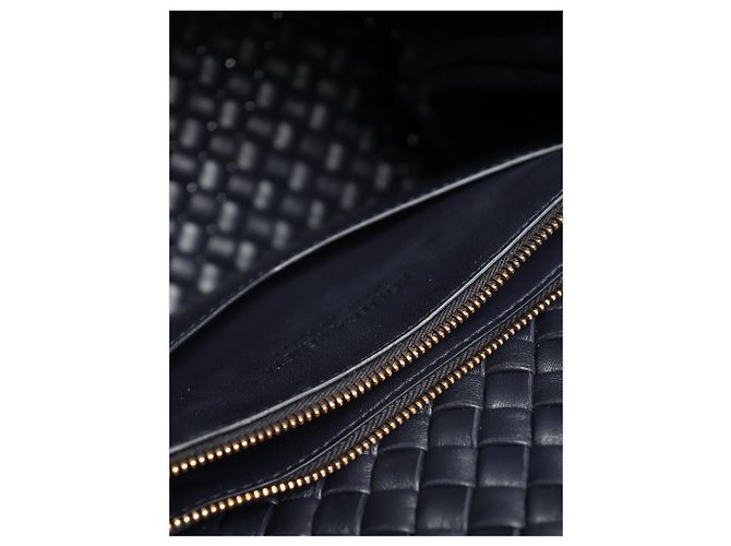 Bottega Veneta Borsa a tracolla Liberta in pelle Navy Nero - vista 6