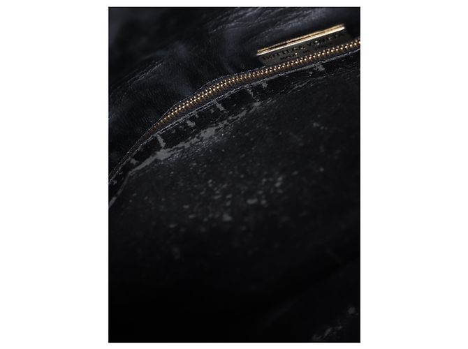 Bottega Veneta Borsa a tracolla con patta Intrecciato nera Nero - vista 5
