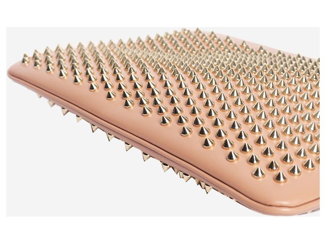 Christian Louboutin Borsa crossbody in pelle borchiata blush - vista 5