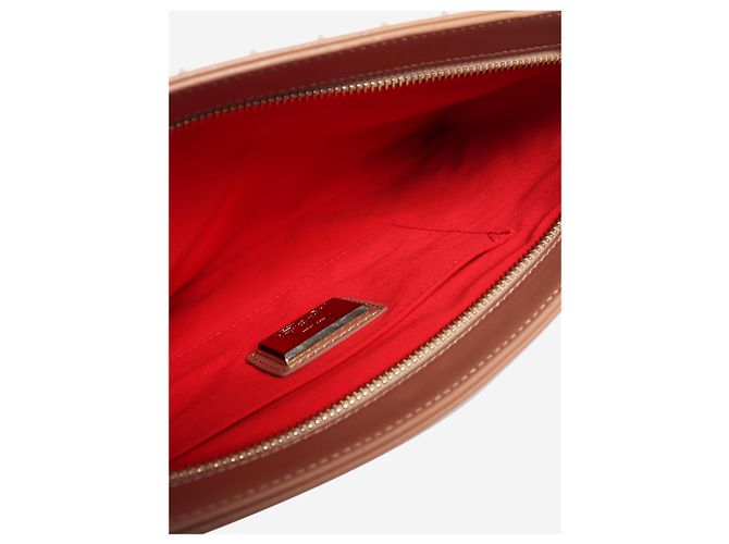 Christian Louboutin Borsa crossbody in pelle borchiata blush - vista 7