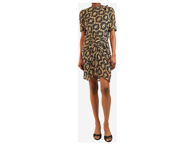Isabel Marant Kurzes Kleid mit Multi-Kreis-Print - size UK 8 Mehrfarben - Ansicht 3