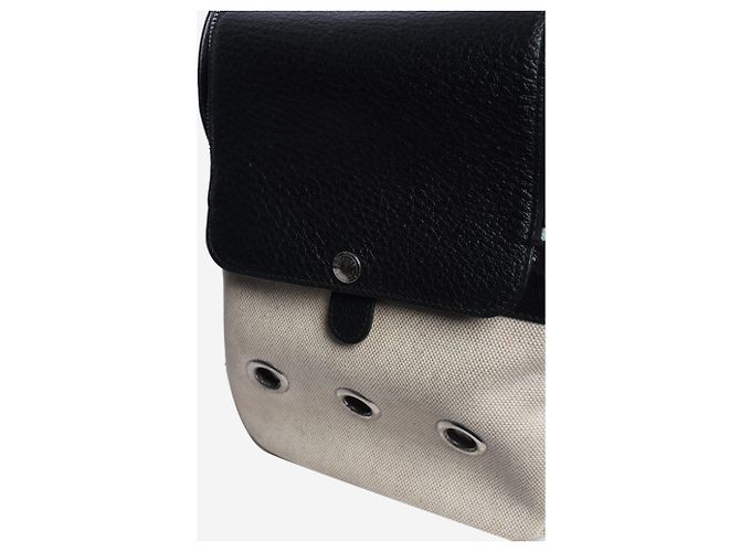 Hermès Borsa da Trasporto per animali nera e beige - vista 6