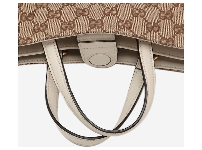 Gucci Borsa 2way Horsebit 1955 in canvas GG marrone - vista 14