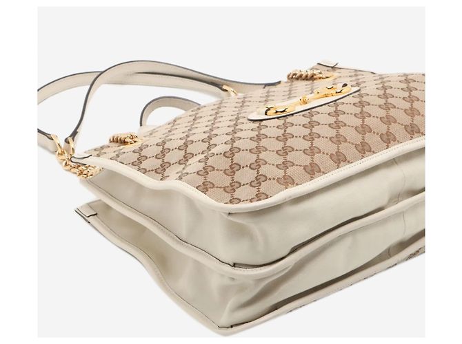 Gucci Borsa 2way Horsebit 1955 in canvas GG marrone - vista 15