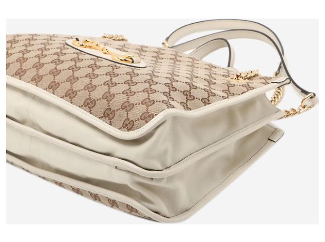 Gucci Borsa 2way Horsebit 1955 in canvas GG marrone - vista 16
