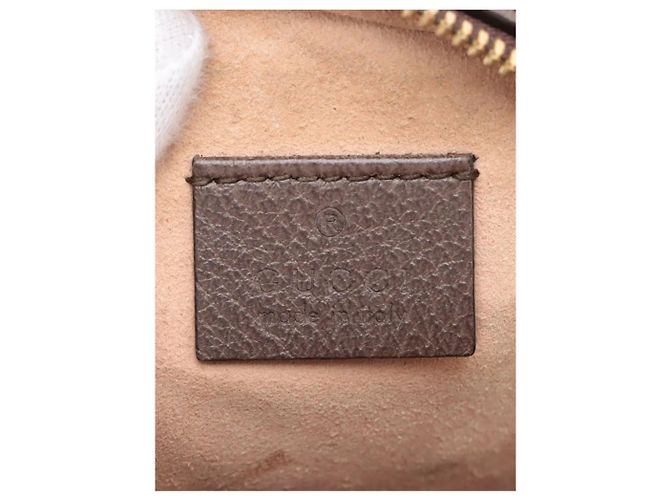 Gucci Mini borsa a tracolla rotonda GG Ophidia marrone con catena - vista 7