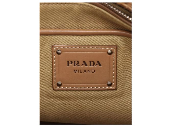 Prada Canapa Raffia Tote Bag Neutral - Ansicht 7