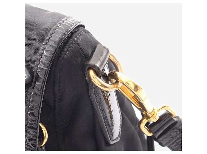 Prada Borsa a tracolla in nylon nero - vista 10