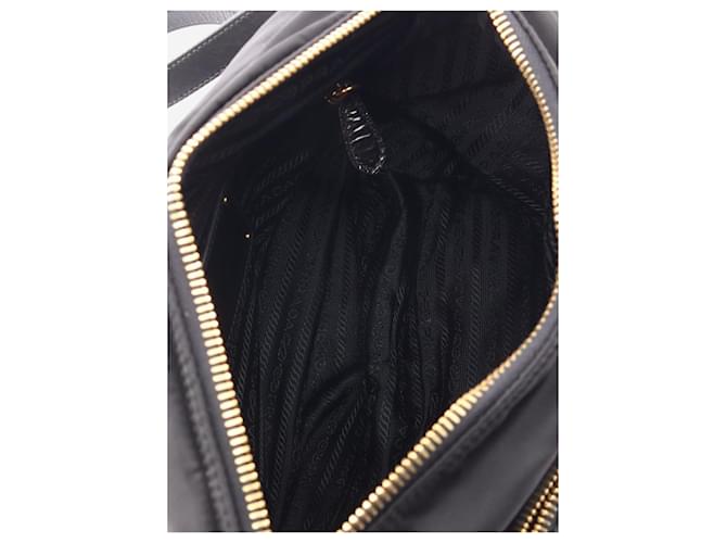 Prada Borsa a tracolla in nylon nero - vista 3