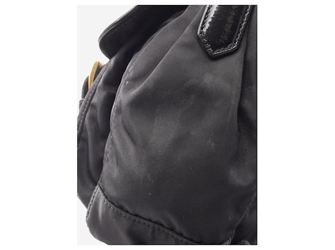 Prada Borsa a tracolla in nylon nero - vista 5