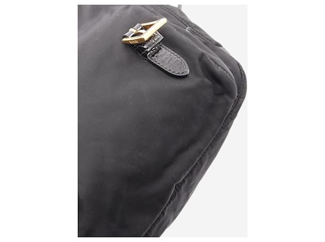 Prada Borsa a tracolla in nylon nero - vista 8