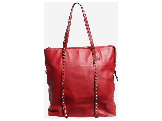 Valentino Sac cabas en cuir Red Rockstud Rouge - vue 3