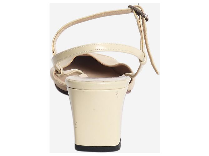 Chanel Décolleté slingback beige - taglia EU 38.5 (UK 5.5) - vista 4
