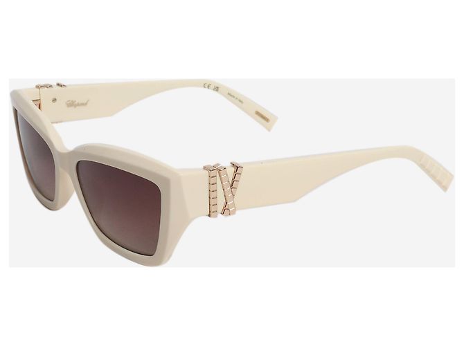 Chopard Cat-Eye-Sonnenbrille in Creme Roh - Ansicht 2