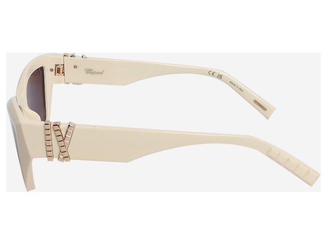 Chopard Cat-Eye-Sonnenbrille in Creme Roh - Ansicht 3