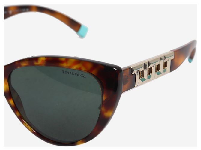 Tiffany & Co Brown TF4196 tortoise shell sunglasses - view 5
