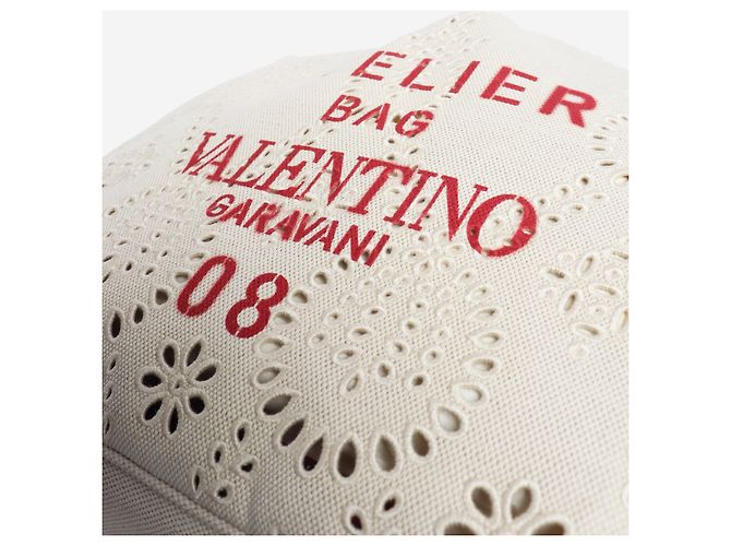 Valentino Borsa Atelier broderie 08 neutra e rossa - vista 4