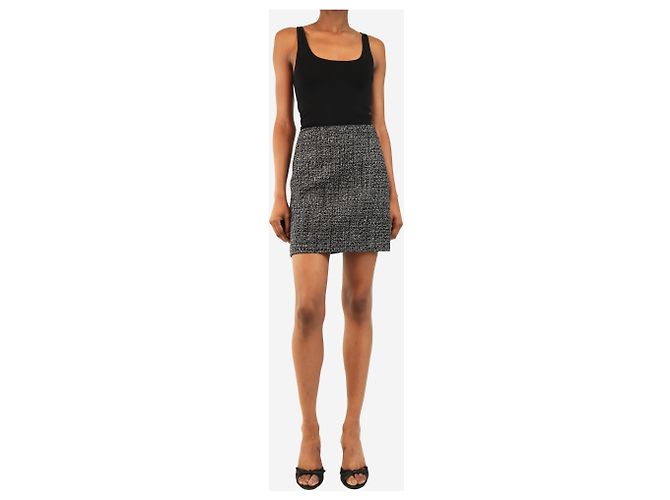 Theory Minifalda de tweed negra - talla UK 4 Negro - vista 2