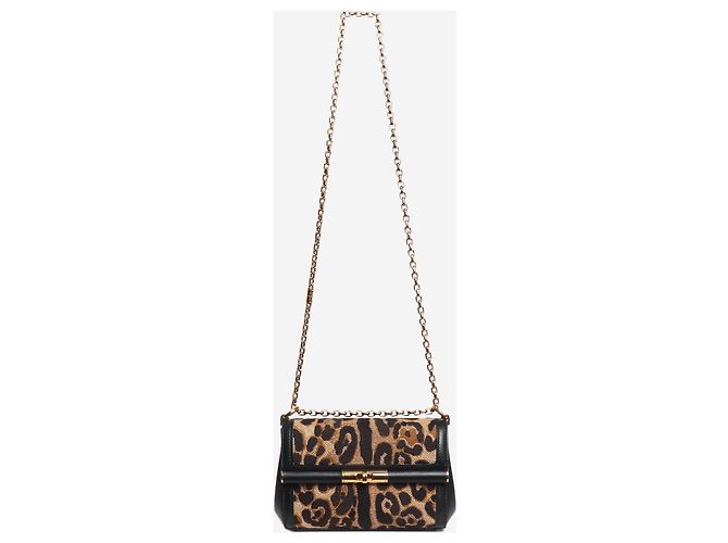 Dolce & Gabbana Borsa a tracolla Marlene con stampa leopardata nera Nero - vista 2