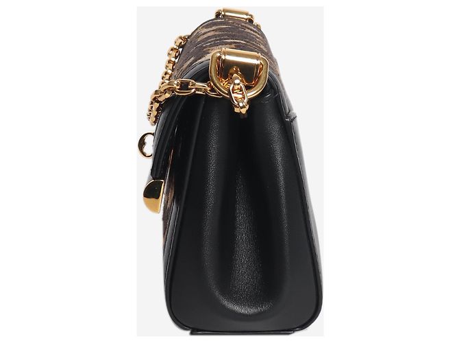 Dolce & Gabbana Borsa a tracolla Marlene con stampa leopardata nera Nero - vista 4