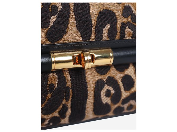 Dolce & Gabbana Borsa a tracolla Marlene con stampa leopardata nera Nero - vista 5