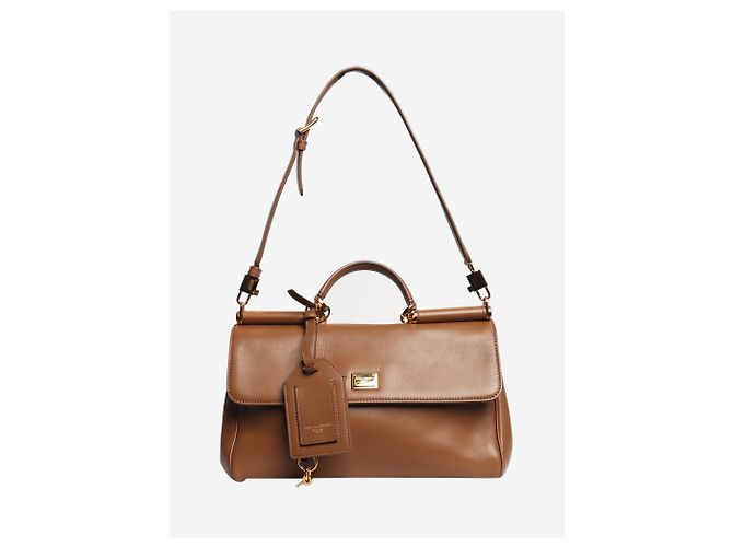 Dolce & Gabbana Borsa a tracolla in pelle My Sicily marrone - vista 2