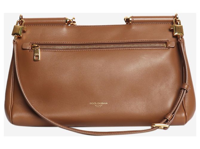 Dolce & Gabbana Borsa a tracolla in pelle My Sicily marrone - vista 3
