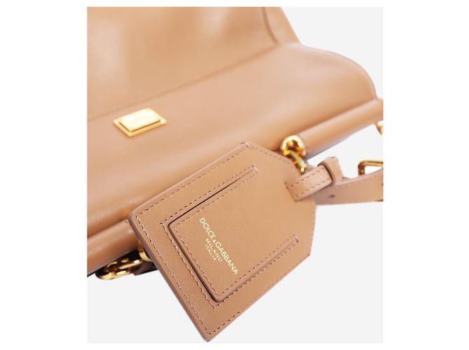 Dolce & Gabbana Borsa a tracolla in pelle My Sicily marrone - vista 4