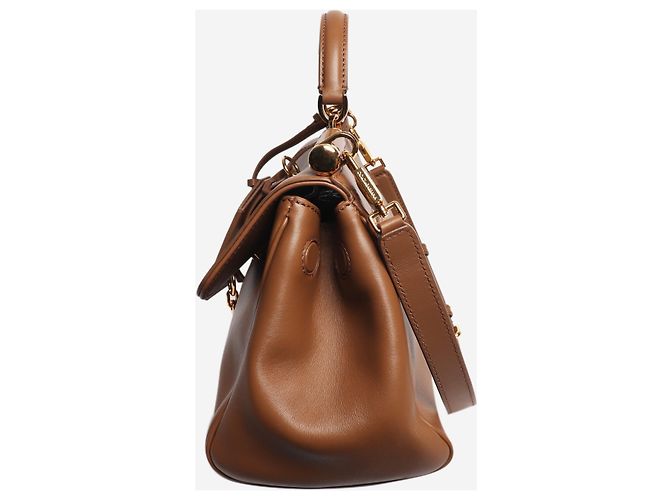Dolce & Gabbana Borsa a tracolla in pelle My Sicily marrone - vista 5