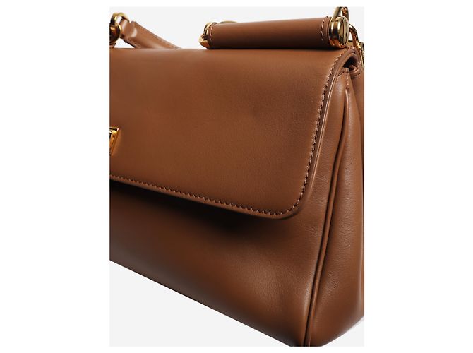 Dolce & Gabbana Borsa a tracolla in pelle My Sicily marrone - vista 7
