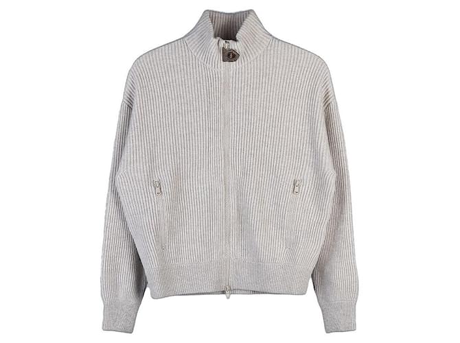 Brunello Cucinelli Kaschmir-Strick für Damen Silber - Ansicht 9