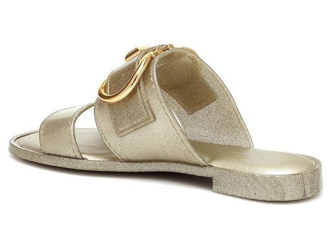 Salvatore Ferragamo Sandali TARYN Gold Metallic Multicolore - vista 4
