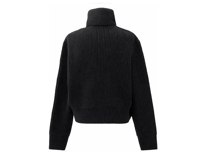 Moncler Gesteppte Cardigan-Jacke aus Woll-Kaschmir-Strick Schwarz - Ansicht 2
