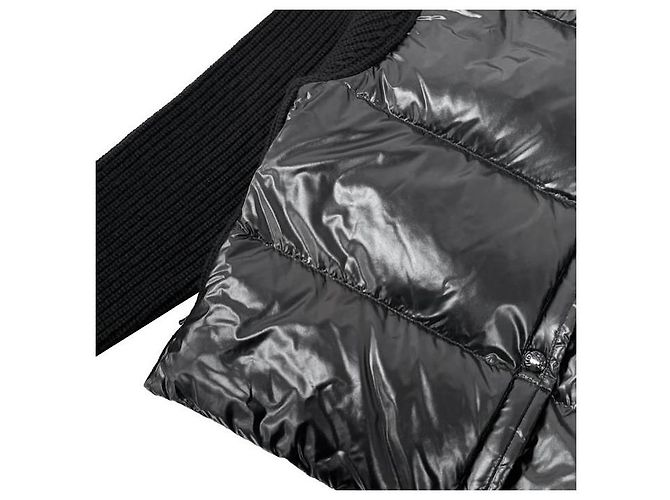 Moncler Gesteppte Cardigan-Jacke aus Woll-Kaschmir-Strick Schwarz - Ansicht 7