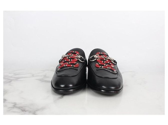 Gucci Mocassini in pelle con morsetto e stampa pitone Multicolore - vista 3