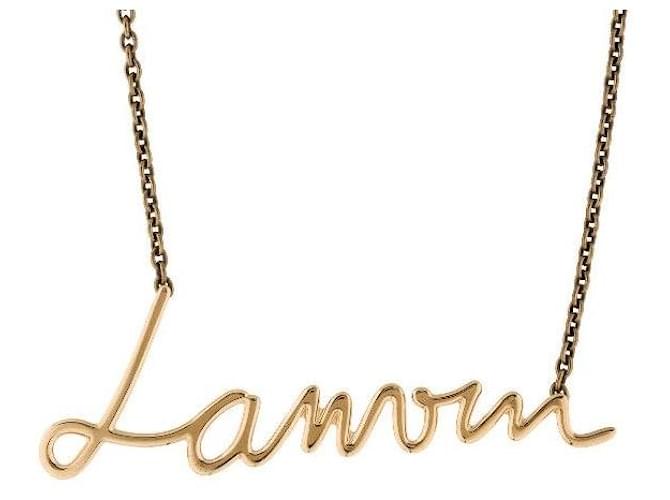 Lanvin Collana con pendente Log Oro Multicolore - vista 2